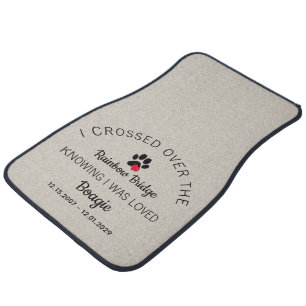 Rainbow Bridge Custom Beige Pet Memorial Car Floor Mat