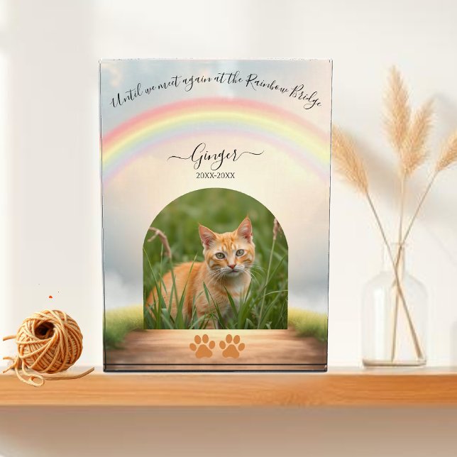 Rainbow Bridge-Custom Cat Memorial  Photo Block (Rainbow Bridge-Custom Cat Memorial Photo Block )