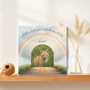 Rainbow Bridge-Custom Cat Memorial Plaque