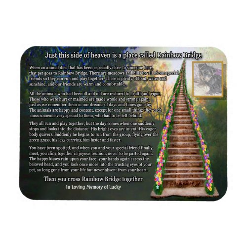 Rainbow Bridge Customizable Photo Magnet