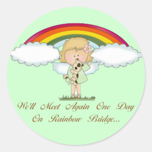 Rainbow Bridge (dog) Classic Round Sticker