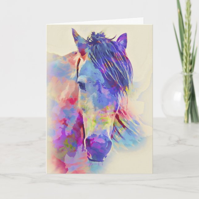 Rainbow Bridge for Horses Sympathy Card (Front)