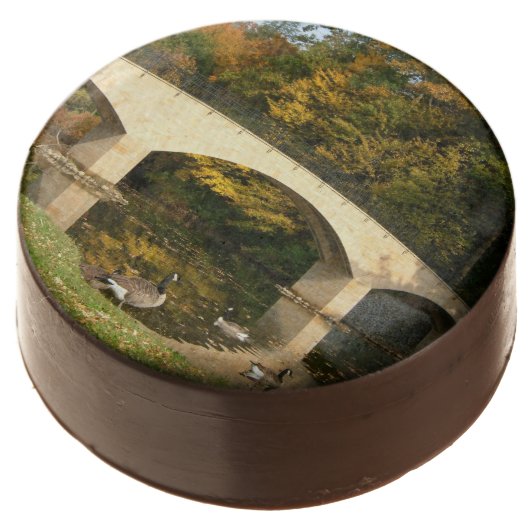 Rainbow Bridge in Fall at Grove City College Chocolate Covered Oreo (Angled)