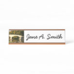 Rainbow Bridge in Fall at Grove City College Desk Name Plate