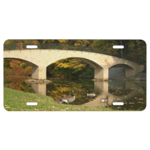 Rainbow Bridge in Fall at Grove City College License Plate