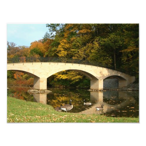 Rainbow Bridge in Fall at Grove City College Photo Print