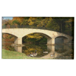 Rainbow Bridge in Fall at Grove City College Place Card Holder