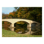 Rainbow Bridge in Fall at Grove City College Poster
