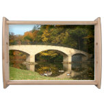 Rainbow Bridge in Fall at Grove City College Serving Tray