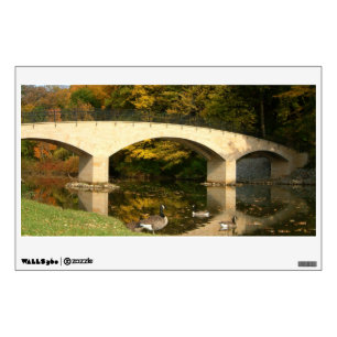 Rainbow Bridge in Fall at Grove City College Wall Decal