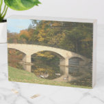 Rainbow Bridge in Fall at Grove City College Wooden Box Sign