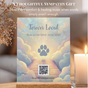 Rainbow Bridge Interactive Memorial with Music Acrylic Sign