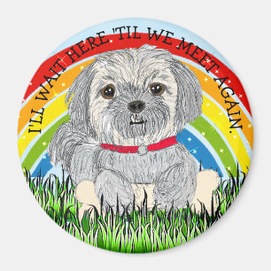 Rainbow Bridge little Shiatsu or Llaso Apso Dog Magnet