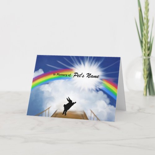 Rainbow Bridge Memorial for Rabbits Card