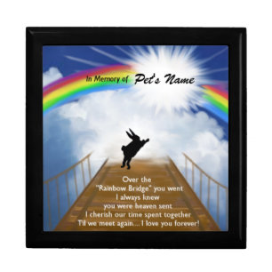 Rainbow Bridge Memorial for Rabbits Gift Box