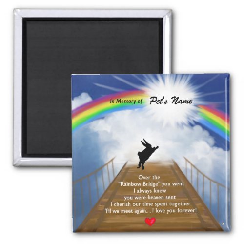 Rainbow Bridge Memorial for Rabbits Magnet