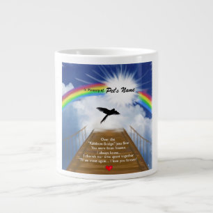Rainbow Bridge Memorial Poem for Birds Giant Coffee Mug