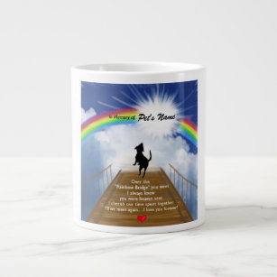 Rainbow Bridge Memorial Poem for Dogs Large Coffee Mug