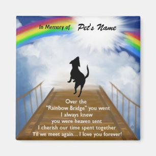 Rainbow Bridge Memorial Poem for Dogs Magnet