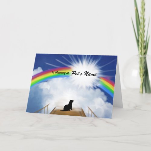 Rainbow Bridge Memorial Poem for Ferrets Card