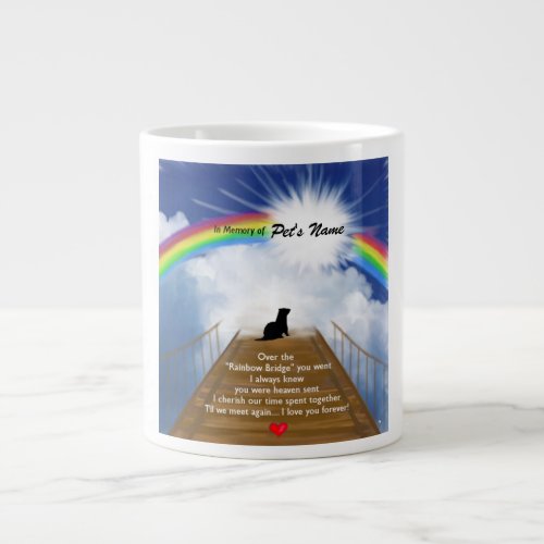 Rainbow Bridge Memorial Poem for Ferrets Large Coffee Mug