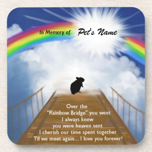 Rainbow Bridge Memorial Poem for Hamsters Coaster