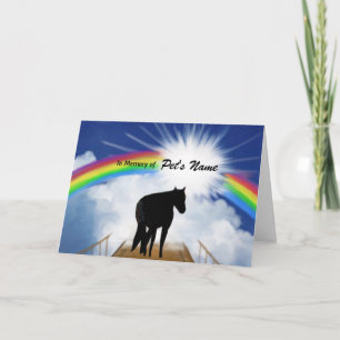 Rainbow Bridge Memorial Poem for Horses Card