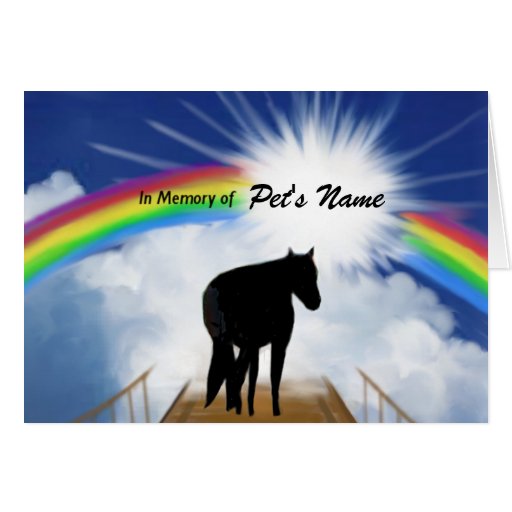 Rainbow Bridge Memorial Poem for Horses Card | Zazzle