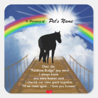 Rainbow Bridge Memorial Poem for Horses