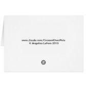 Rainbow Bridge Memorial Poem for Pigs Cards (Back Horizontal)