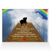 Rainbow Bridge Memorial Poem for Pigs Cards (Inside Horizontal (Top))