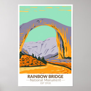 Rainbow Bridge National Monument Utah Vintage Poster