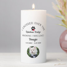 Rainbow Bridge Paw Print Photo Pet Memorial White