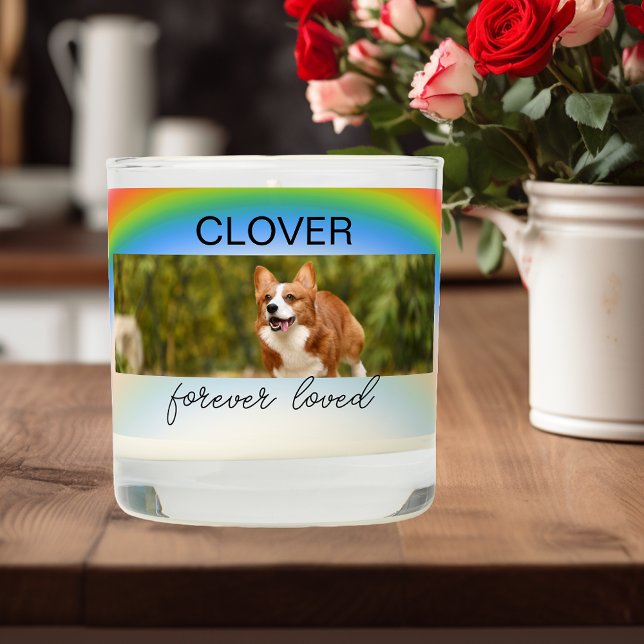 Rainbow Bridge Pet Dog Cat Memorial  Scented Candle (Creator Uploaded)