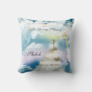 Rainbow Bridge Pet Horse Memorial Throw Pillow