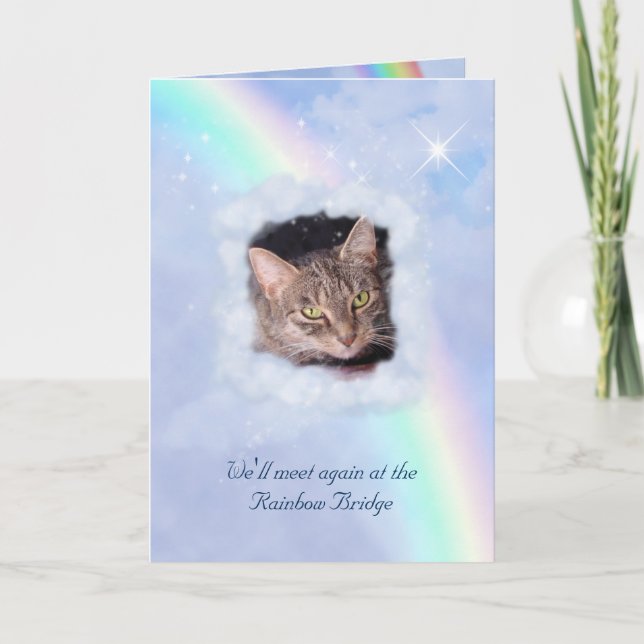 Rainbow Bridge Pet Loss (customizable) Card (Front)