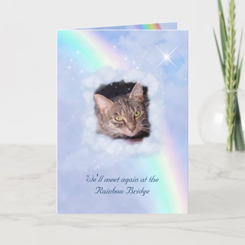 Rainbow Bridge Pet Loss customizable Card