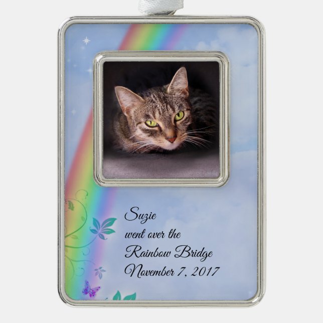 Rainbow Bridge Pet Loss Ornament (Front)