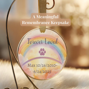 Rainbow Bridge Pet Loss Ornament Interactive QR