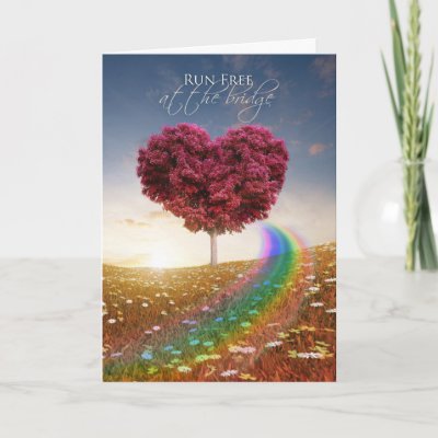 Rainbow Bridge pet loss poem / sorry for your loss Card