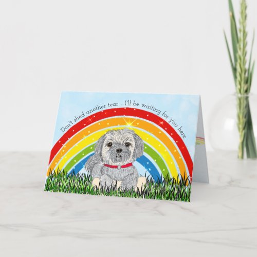 Rainbow Bridge Pet Loss Sympathy Card