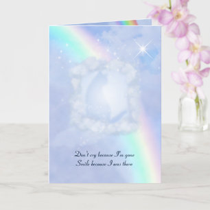 Rainbow Bridge Pet Loss with your text & photo Card