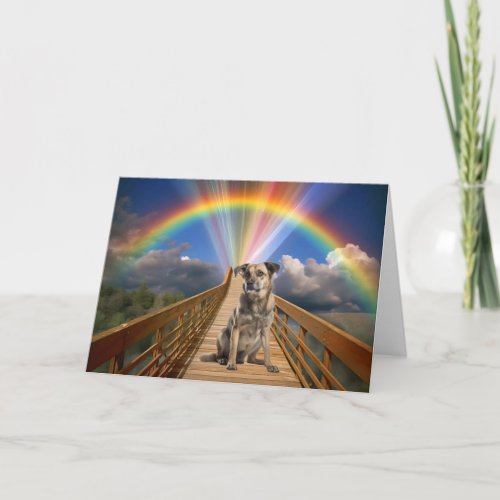 Rainbow Bridge Pet Memorial Loss Customize  Card
