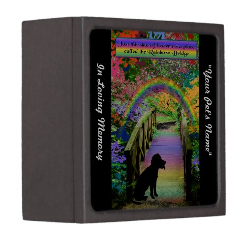 Rainbow Bridge Pet Memorial Memory Box