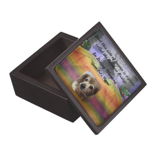 Rainbow Bridge Pet Memorial Memory Box