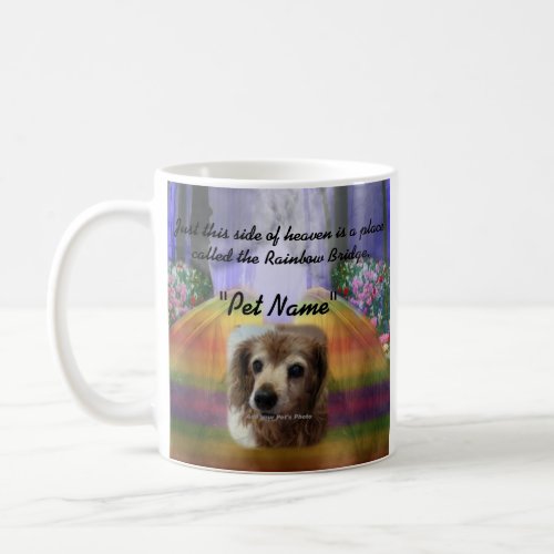 Rainbow Bridge Pet Memorial Memory Coffee Mug Cup