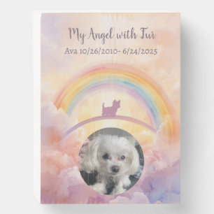 Rainbow Bridge Pet Memorial Wooden Keepsake Box Sign