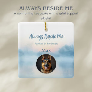 Rainbow Bridge Pet Ornament with Grief Music