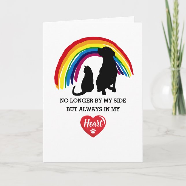 Rainbow Bridge Pet Sympathy Card (Front)