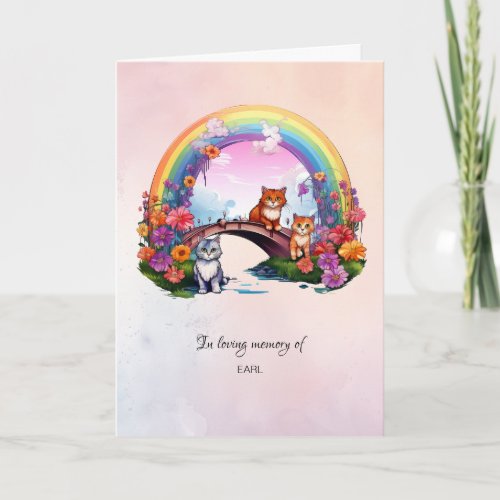 Rainbow Bridge Pet Sympathy Sentiment Card